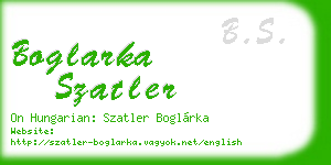 boglarka szatler business card